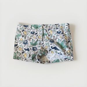 Loft Shorts Womens Size 16 Floral Print Short 4 Inch Belt Loops Pockets